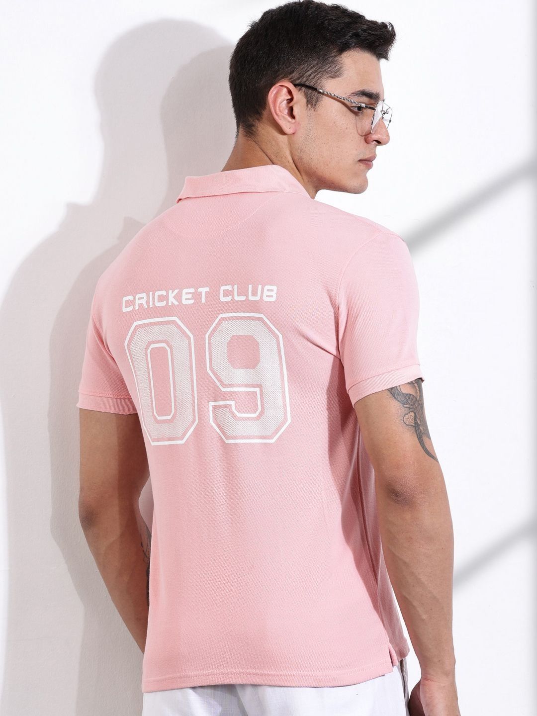Thomas Scott Men Typography Printed Polo Collar Cotton T-shirt