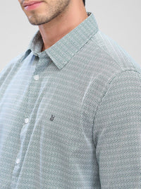 SPYKAR Men Slim Fit Opaque Micro Ditsy Printed Spread Collar Pure Cotton Casual Shirt