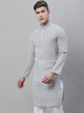 SOJANYA Geometric Embroidered Thread Work Pure Cotton Kurta