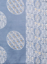 Varanga Geometric Printed Thread Work Kurta with Trousers & Dupatta