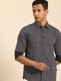 Being Human Pure Cotton Slim Fit Opaque Printed Casual Shirt