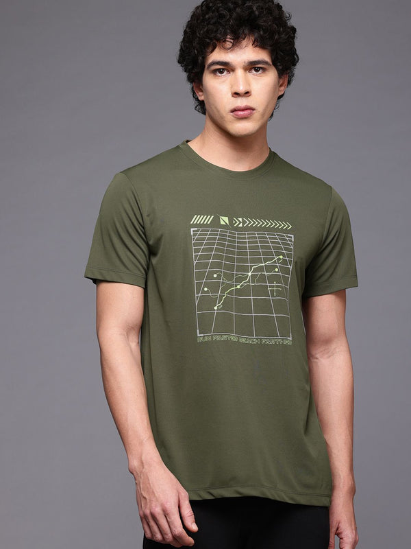HRX by Hrithik Roshan Men Printed Rapid-Dry Running T-shirt