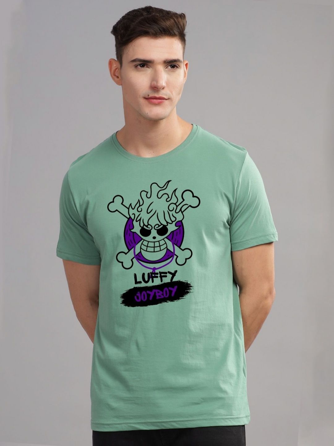 ADRO Men Printed Applique T-shirt