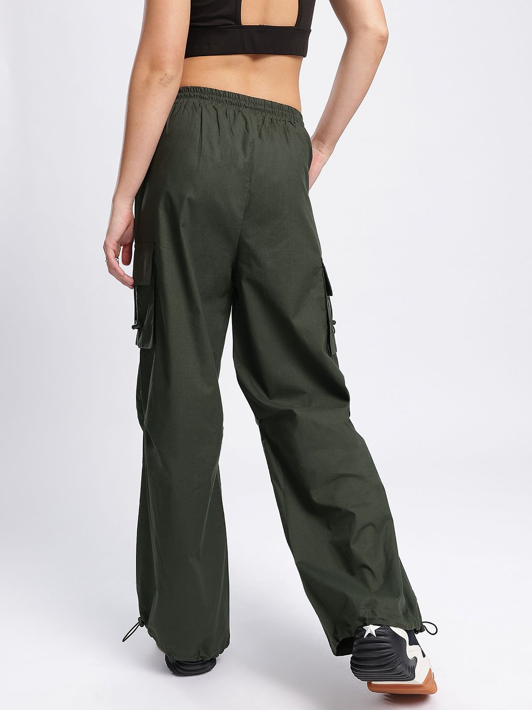 DressBerry Women Urban Ease Toggled Cargo Style Trousers