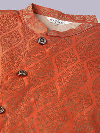 SOJANYA PLUS Ethnic Motifs Woven Design Kurta With Pyjamas & Nehru Jacket