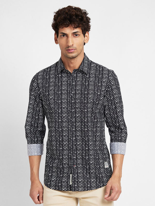 Being Human Slim Fit Abstract Printed Casual Shirt
