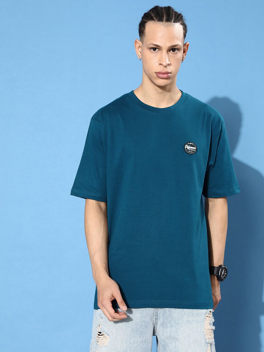Difference of Opinion Printed Pure Cotton Oversized T-shirt
