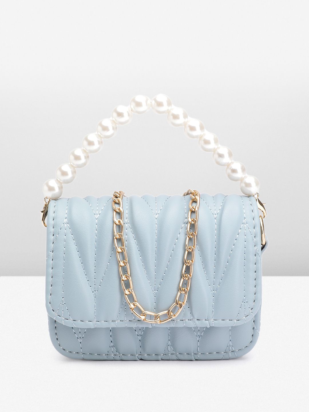 DressBerry Structured Quilted Satchel Bag