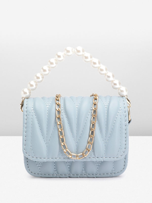 DressBerry Structured Quilted Satchel Bag