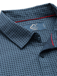 Being Human Spread Collar Geometric Printed Cotton Slim Fit Casual Shirt