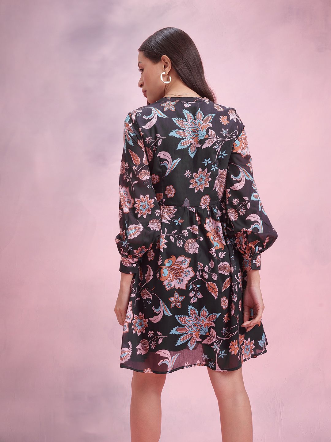 DressBerry Floral Print A-Line Dress