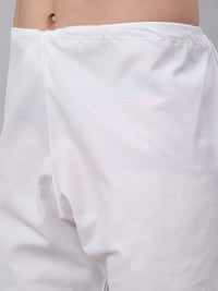Jompers Floral Embroidered Chikankari Pure Cotton Kurta with Churidar