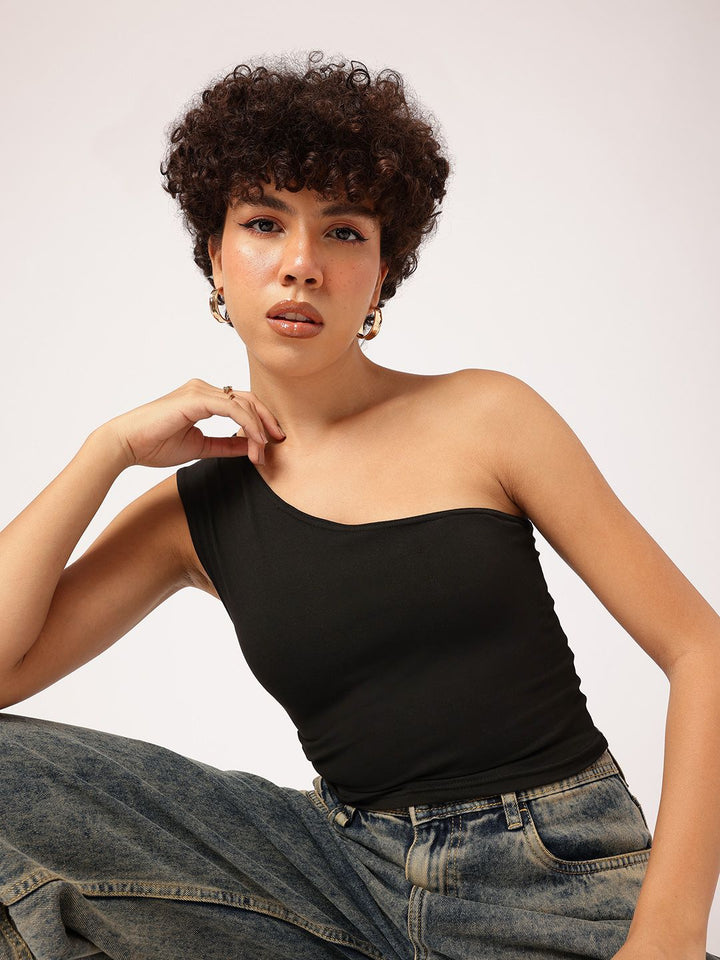 DressBerry Chill & Chug One-Side Crop Top