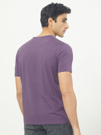 RARE RABBIT Men Cero Typography Printed Slim Fit Cotton T-Shirt