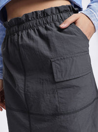 DressBerry Sleek Edge Straight Parachute Skirt with Toggled Hem
