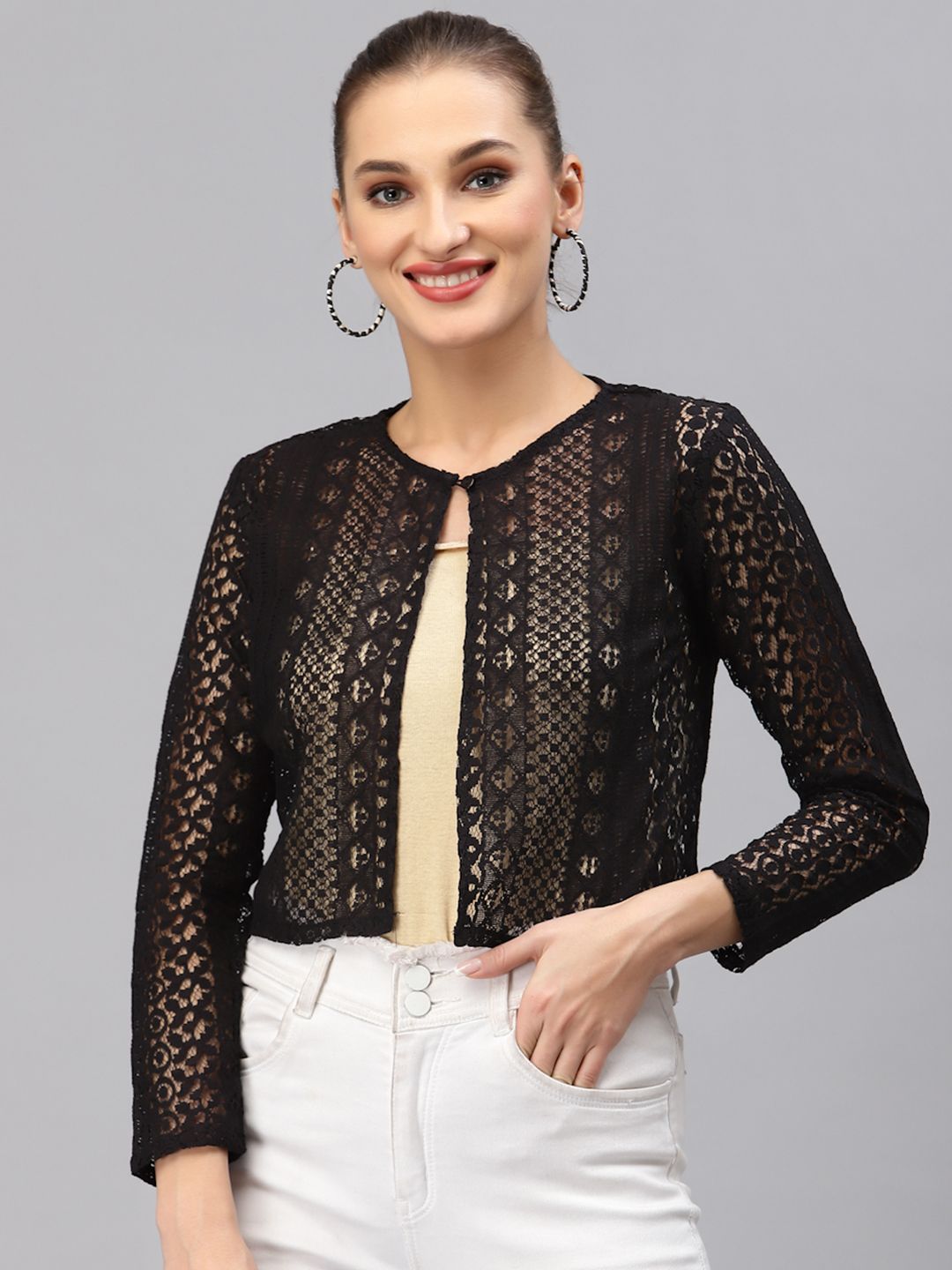 Style Quotient Women Black Shrug