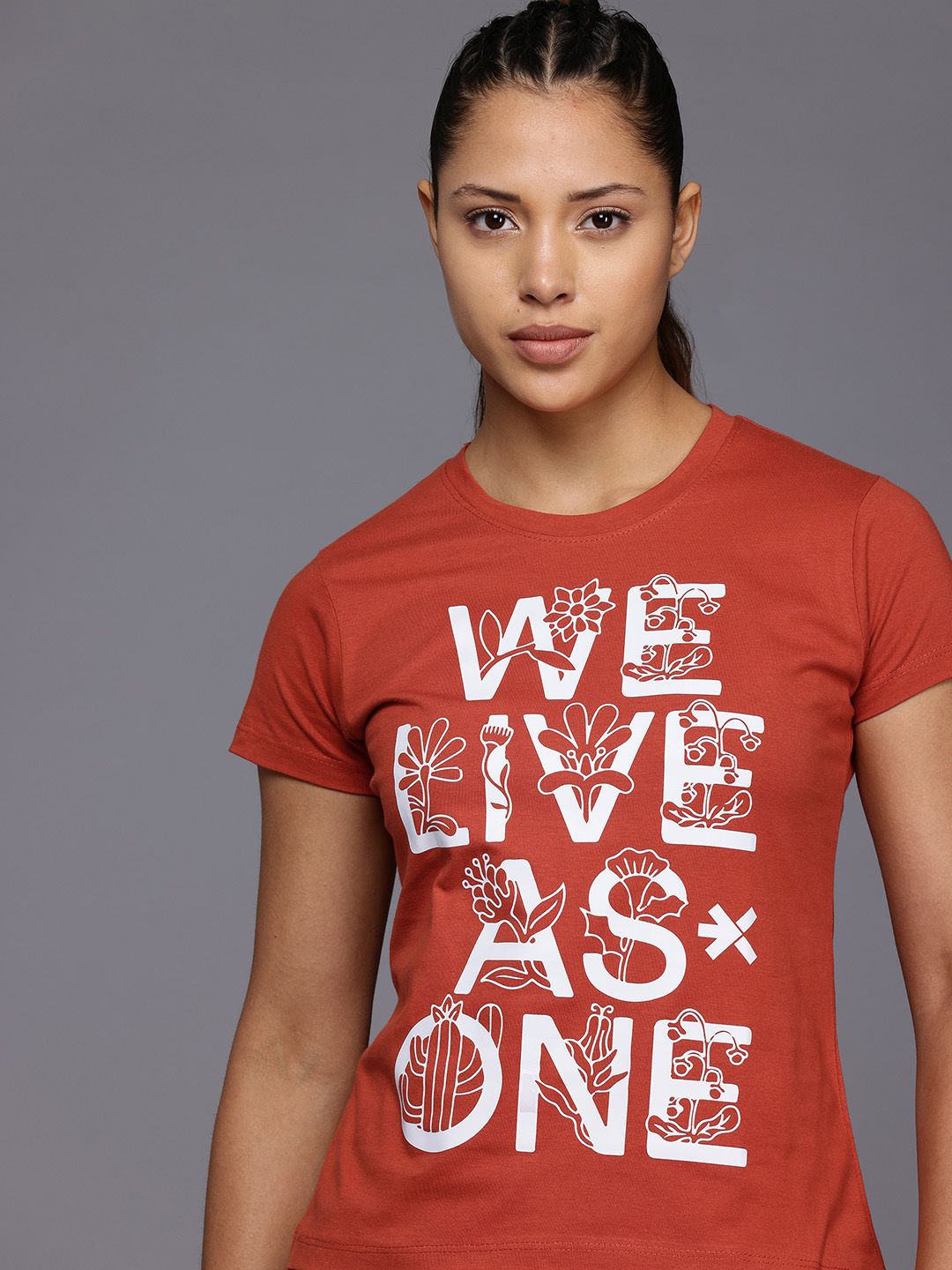 HRX by Hrithik Roshan Typography Print Outdoor Pure Cotton T-shirt