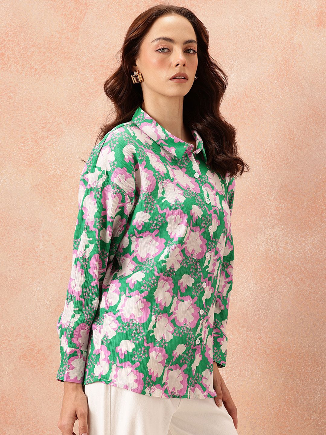 all about you Women Floral Printed Casual Shirt