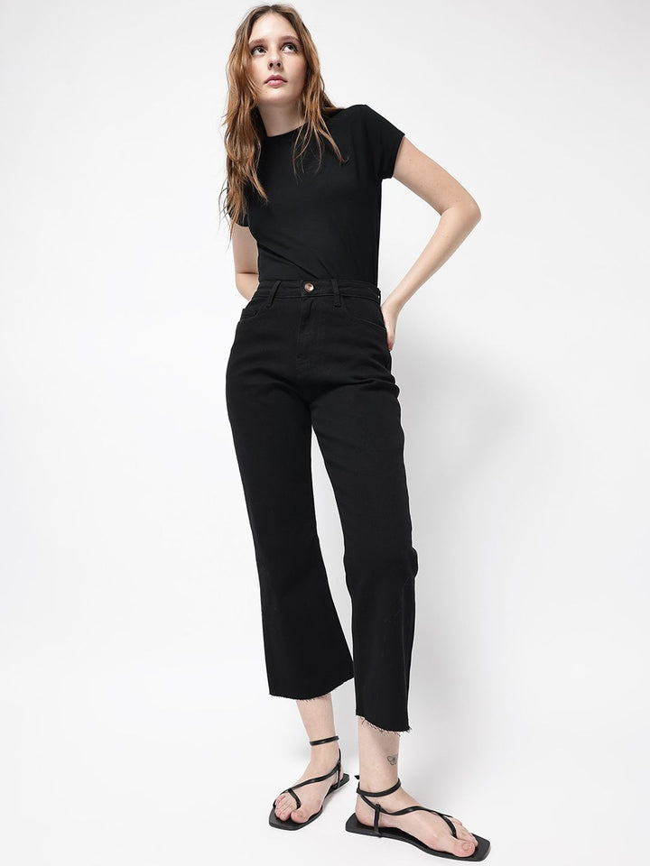 RAREISM Women Comfort Flared High-Rise Stretchable Jeans