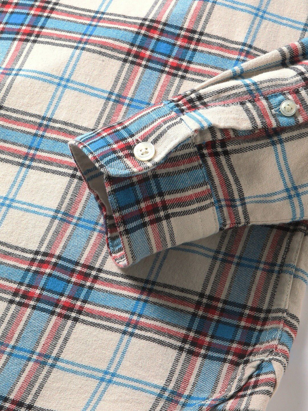 THE BEAR HOUSE Slim Fit Tartan Checks Opaque Checked Cotton Casual Shirt