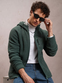Highlander Reka Bentuk Diri Highland Hooded Front-Open Sweatshirt