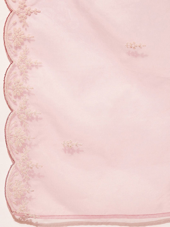 Indo Era Yoke Design Regular Thread Work Kurta with Trousers & With Dupatta