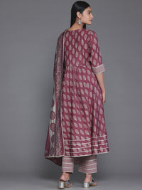 Libas Floral Printed Empire Gotta Patti Kurta with Palazzos & With Dupatta