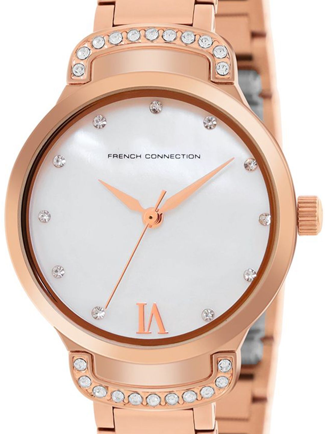 French Connection Women Dial & Stainless Steel Bracelet Style Straps Watch FCH7RGM
