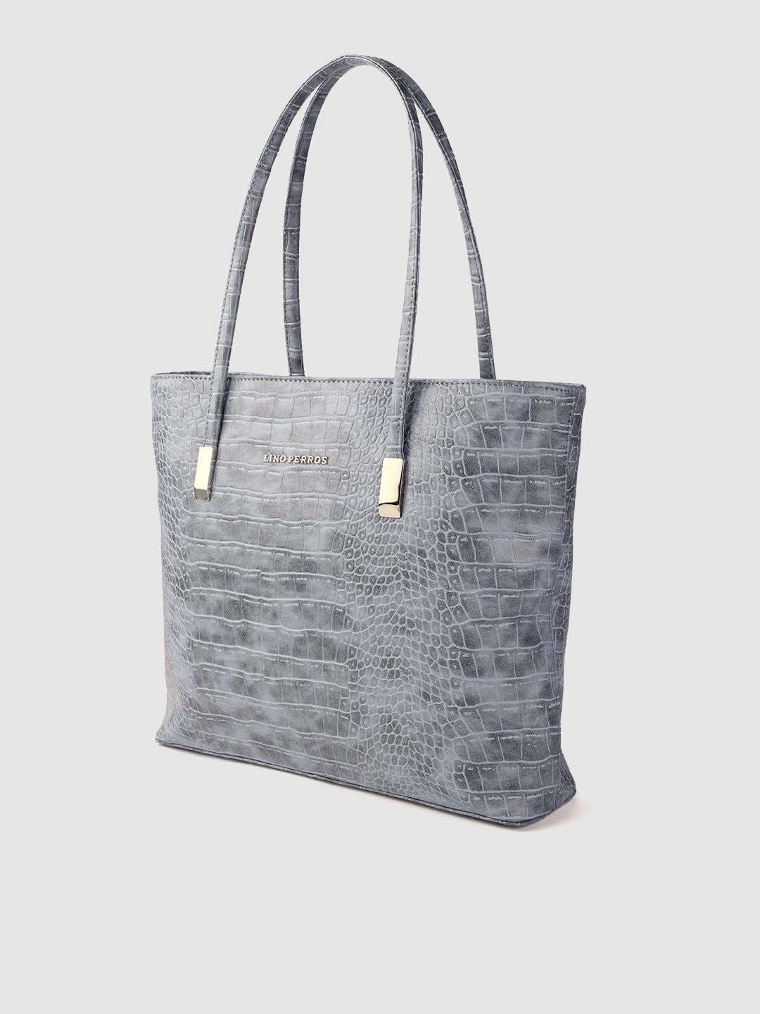 Lino Perros Blue Animal Textured PU Structured Laptop Bag