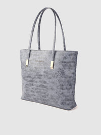 Lino Perros Blue Animal Textured PU Structured Laptop Bag