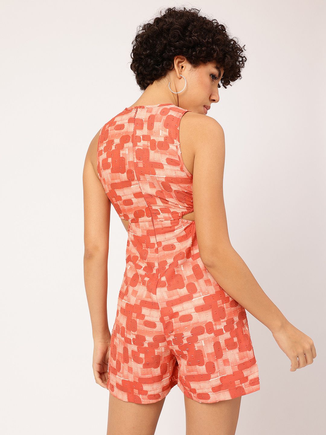 DressBerry Modern Mesh Cool Cut-Out Playsuit