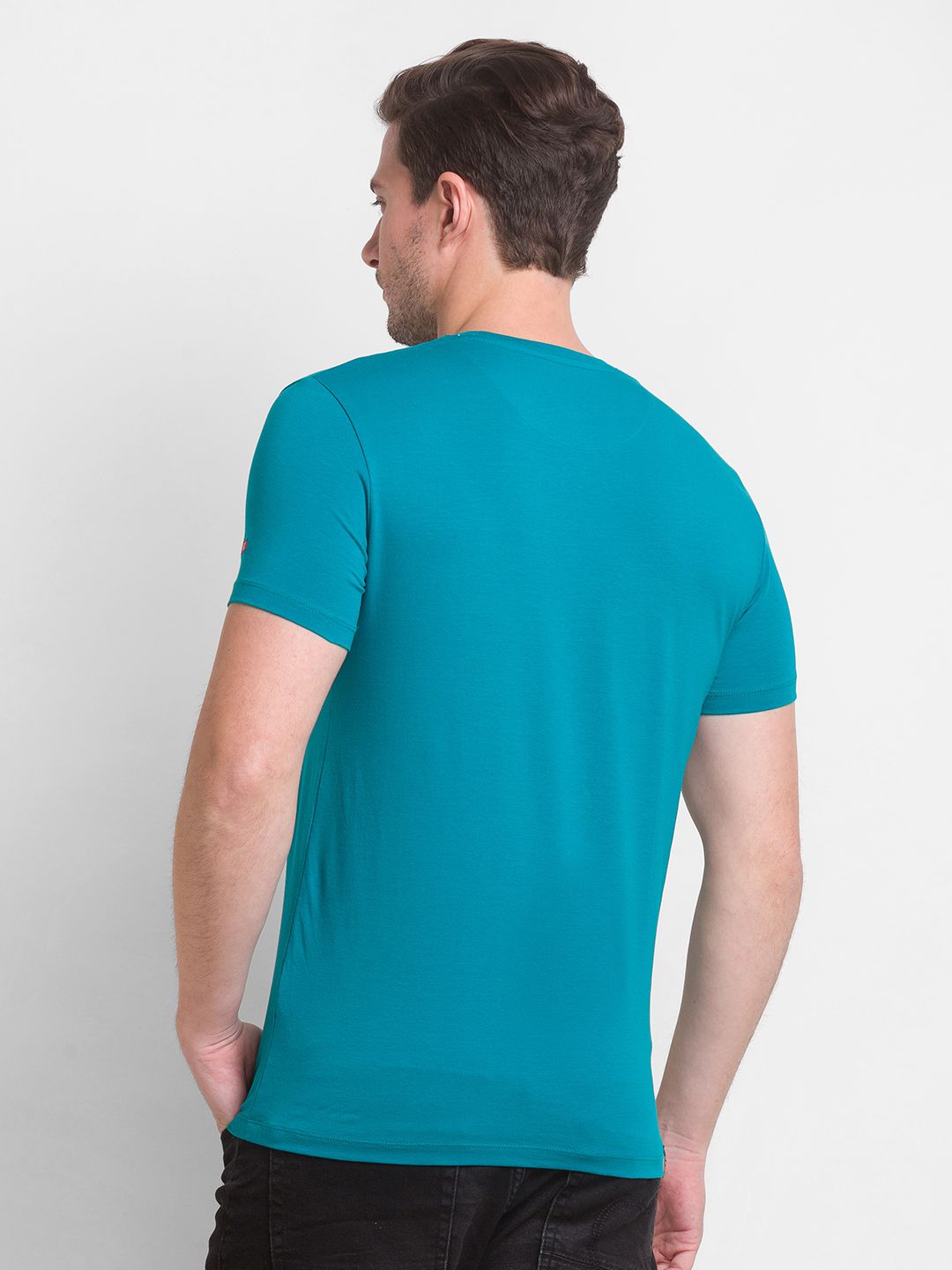 Being Human Men Blue Printed Cotton T-shirt