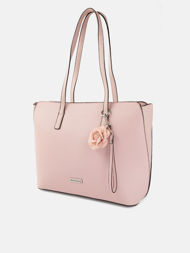 DressBerry Pink Solid Shoulder Bag