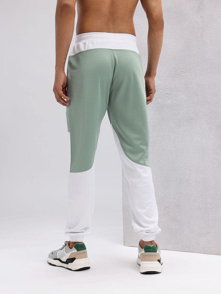 HRX by Hrithik Roshan Men Colourblocked Mid-Rise Rapid-Dry Running Joggers
