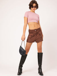 DressBerry Women Utility Cargo-Style Shorts