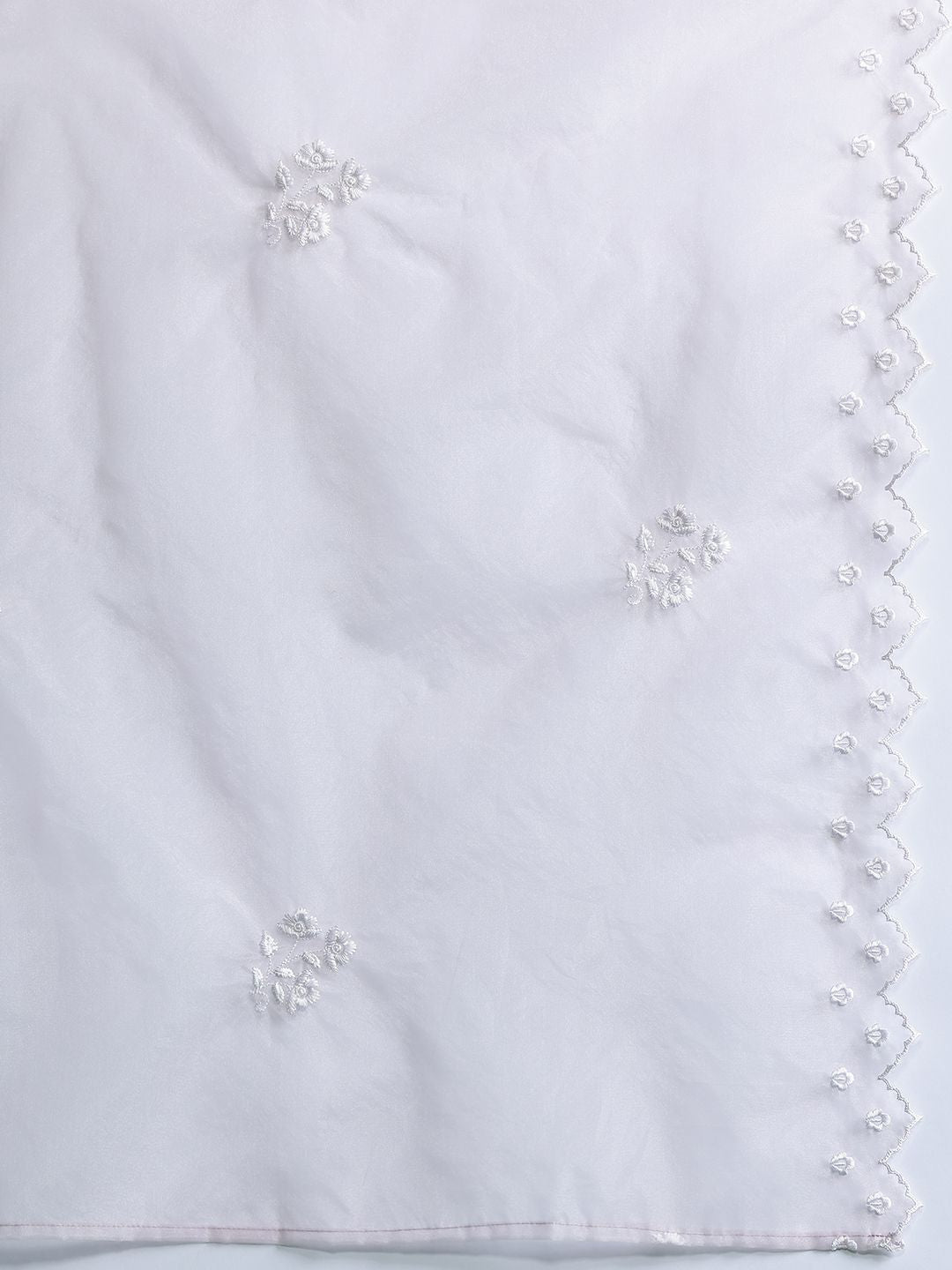 Indo Era Women Floral Embroidered Regular Thread Work Kurta with Trousers & With Dupatta