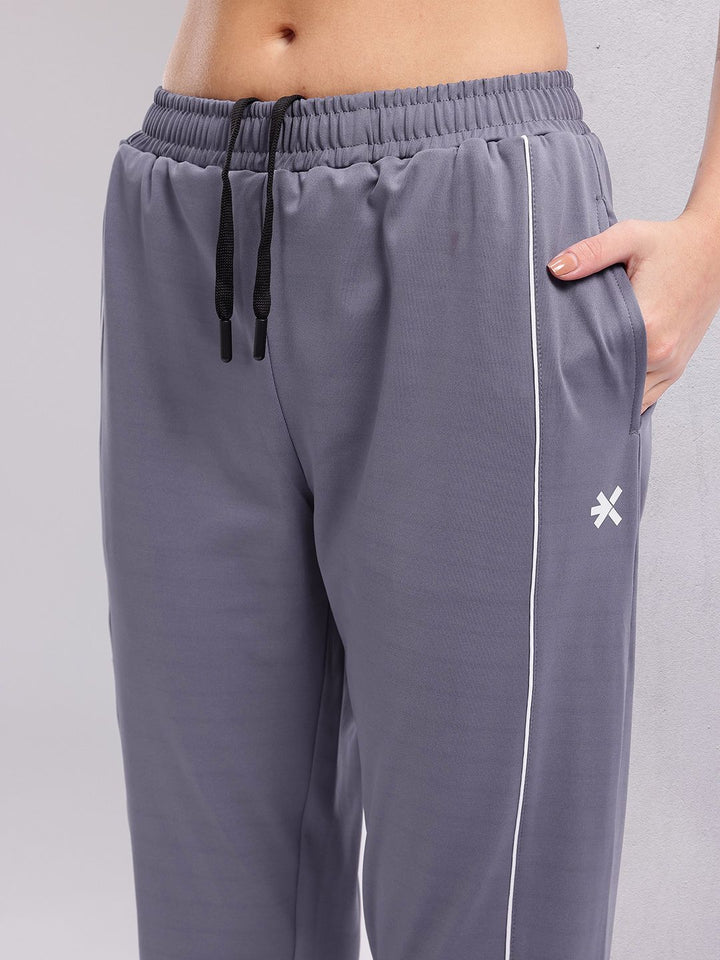 HRX by Hrithik Roshan Women Contrast Piping Rapid-Dry Training Track Pants