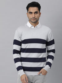 RARE RABBIT Men Marri Slim Fit Striped Sweater Vest