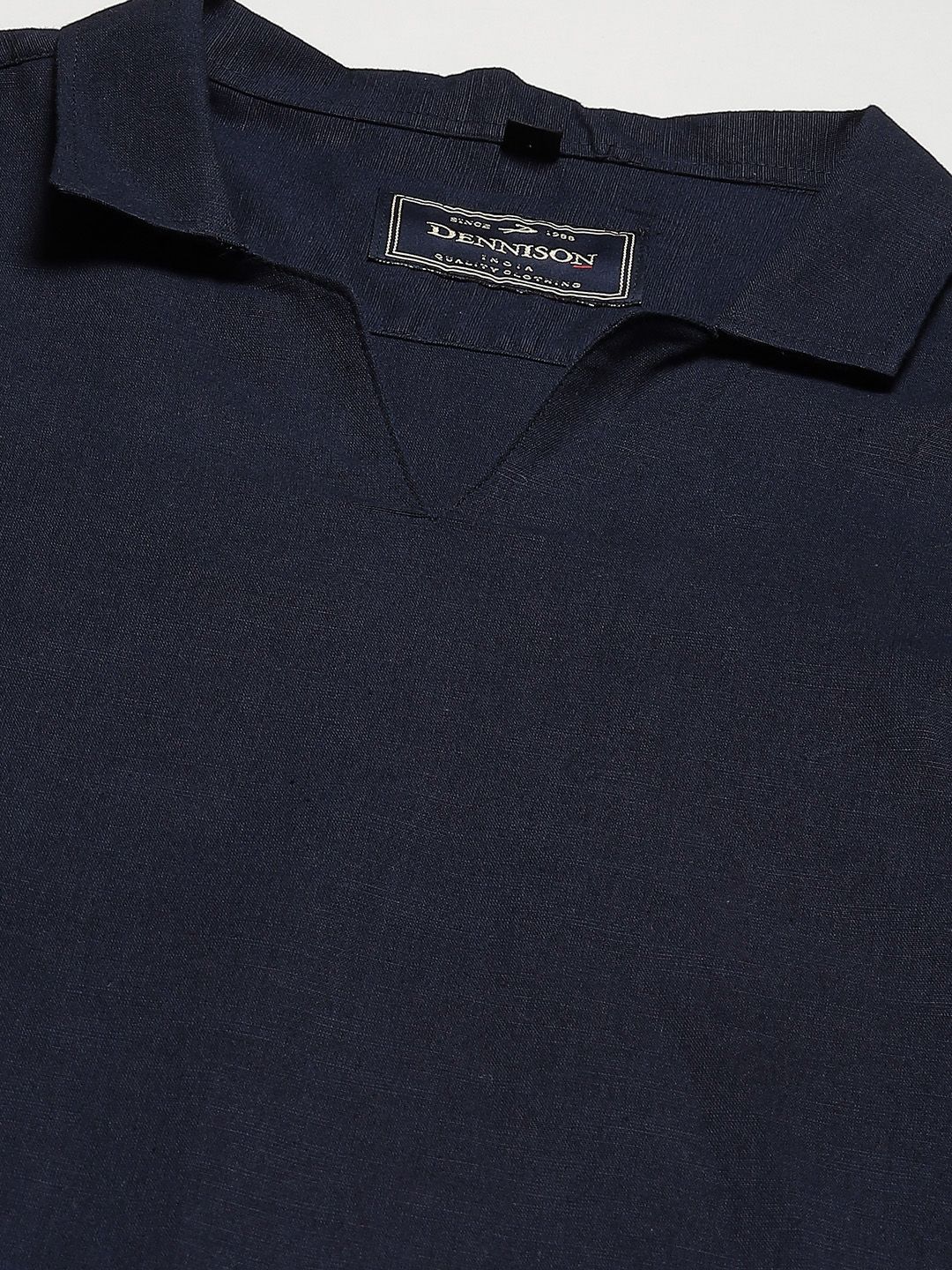 Dennison Men Navy Blue Comfort Fit kurta