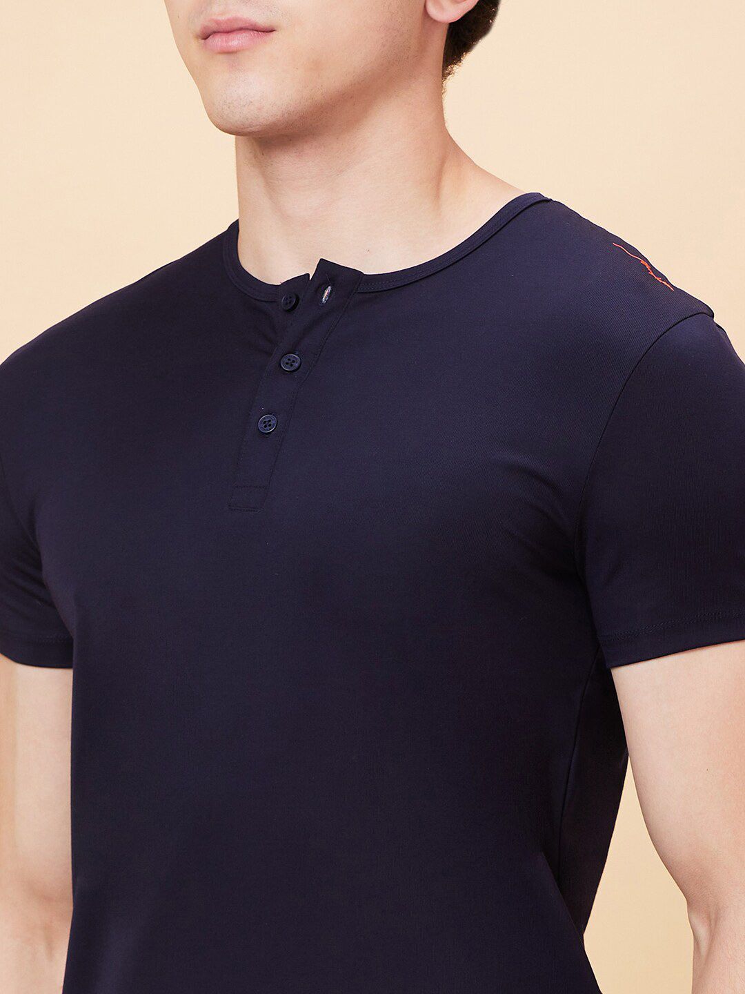 Being Human Henley Neck Casual T-shirt