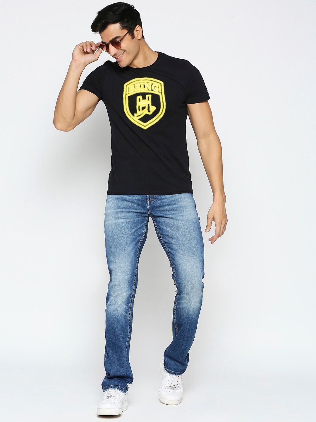 Being Human Men Clean Look Mid-Rise Heavy Fade Jeans