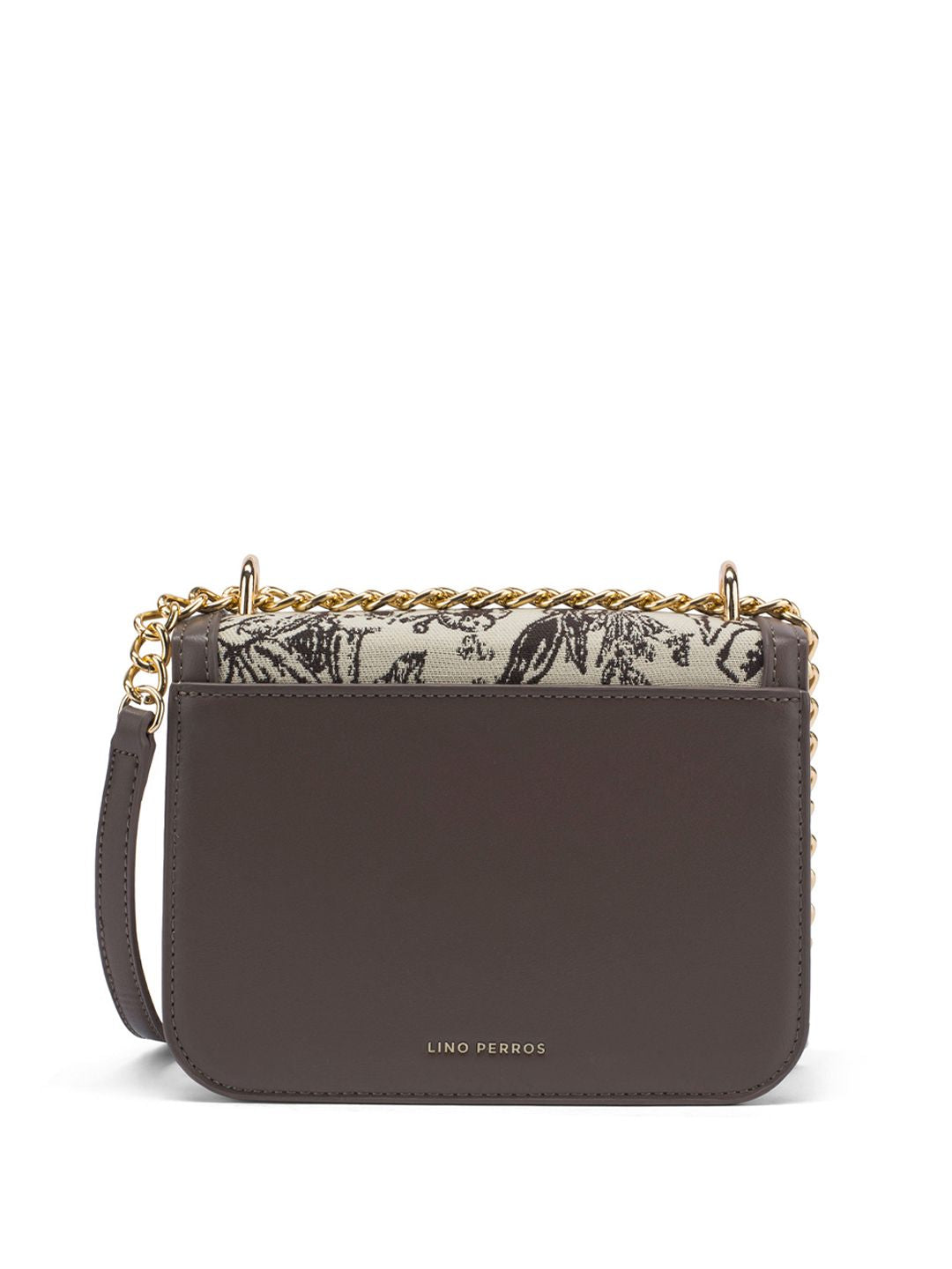Lino Perros Floral Printed Structured Shoulder Bag