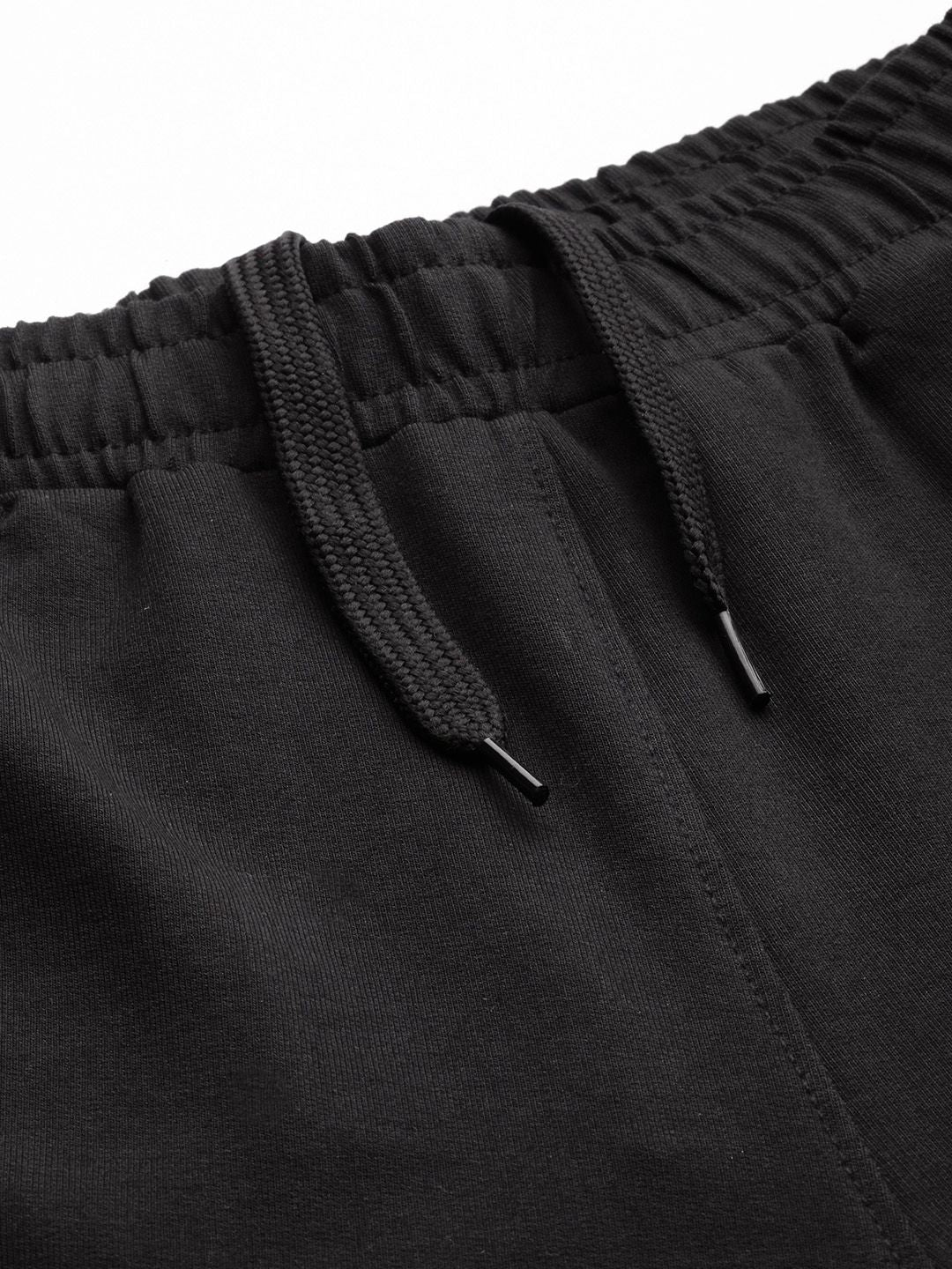 HRX By Hrithik Roshan Women Jet Black Colourblock Regular Fit Lycra Rapid-Dry Antimicrobial Training Joggers