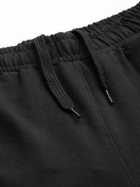 HRX By Hrithik Roshan Women Jet Black Colourblock Regular Fit Lycra Rapid-Dry Antimicrobial Training Joggers