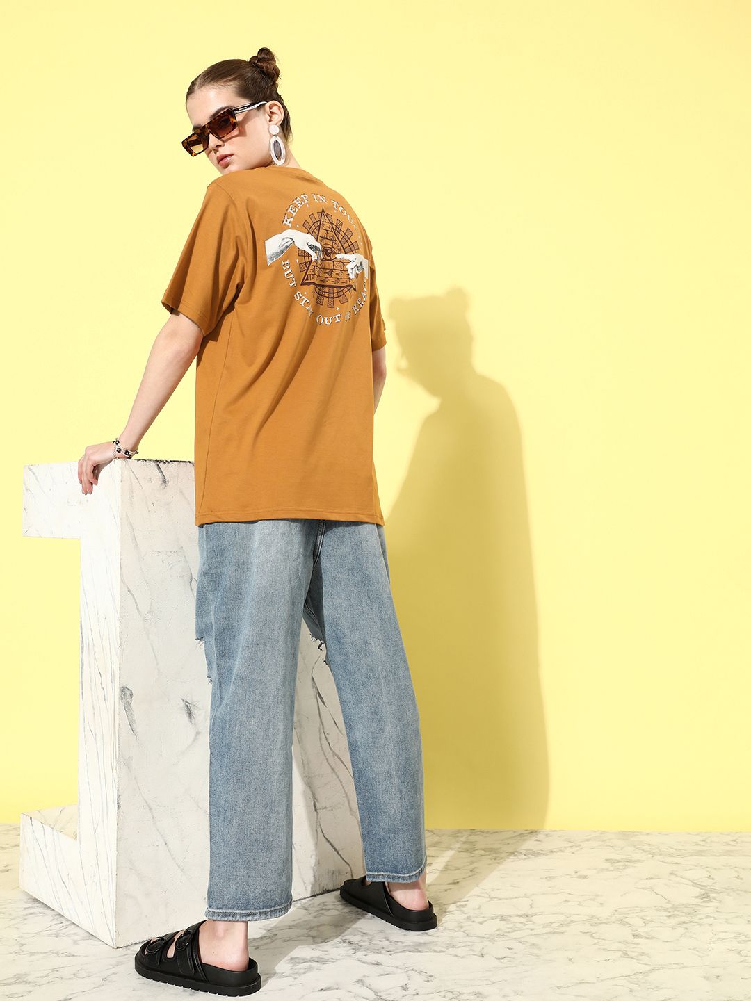DILLINGER Women Graphic Printed Oversized T-shirt