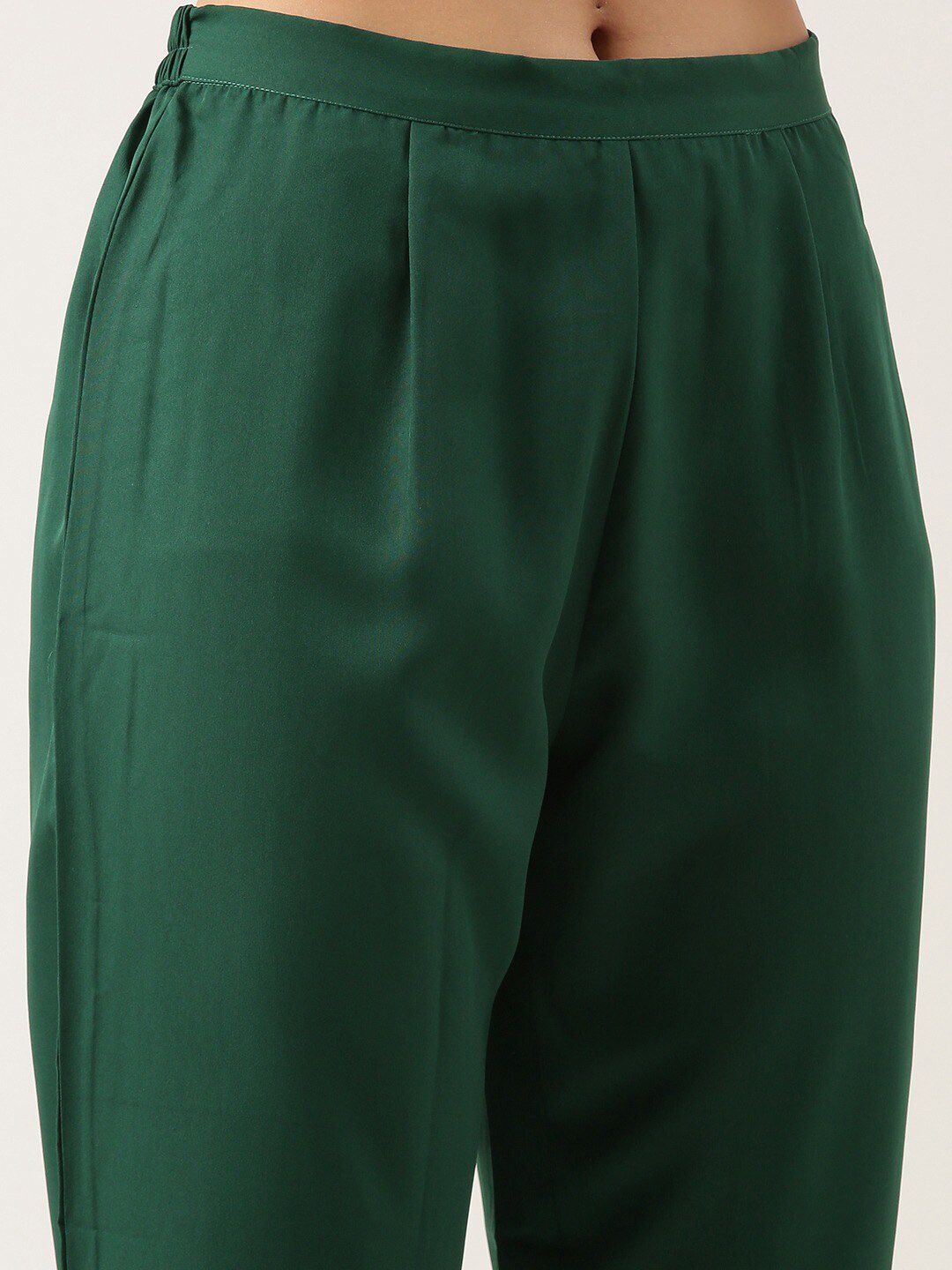 KALINI Embroidered Sequinned Straight Kurta & Trousers