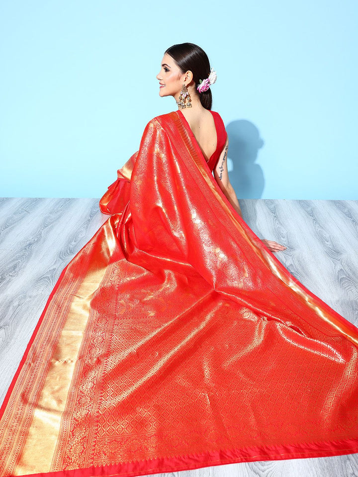 Saree mall Ethnic Motifs Saree with Woven Design Border