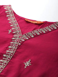 Indo Era Ethnic Motifs Embroidered Zari Kurta With Trousers & Dupatta
