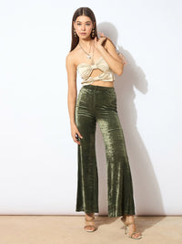 SASSAFRAS Women Mid Rise Parallel Trousers