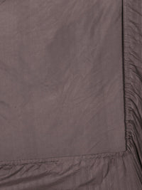 KLOTTHE Brown Striped 300 TC King Bedsheet With Pillow Cover